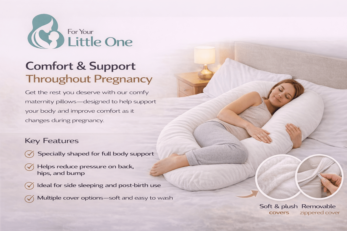 12 Ft Maternity Pillow And Case - White-3