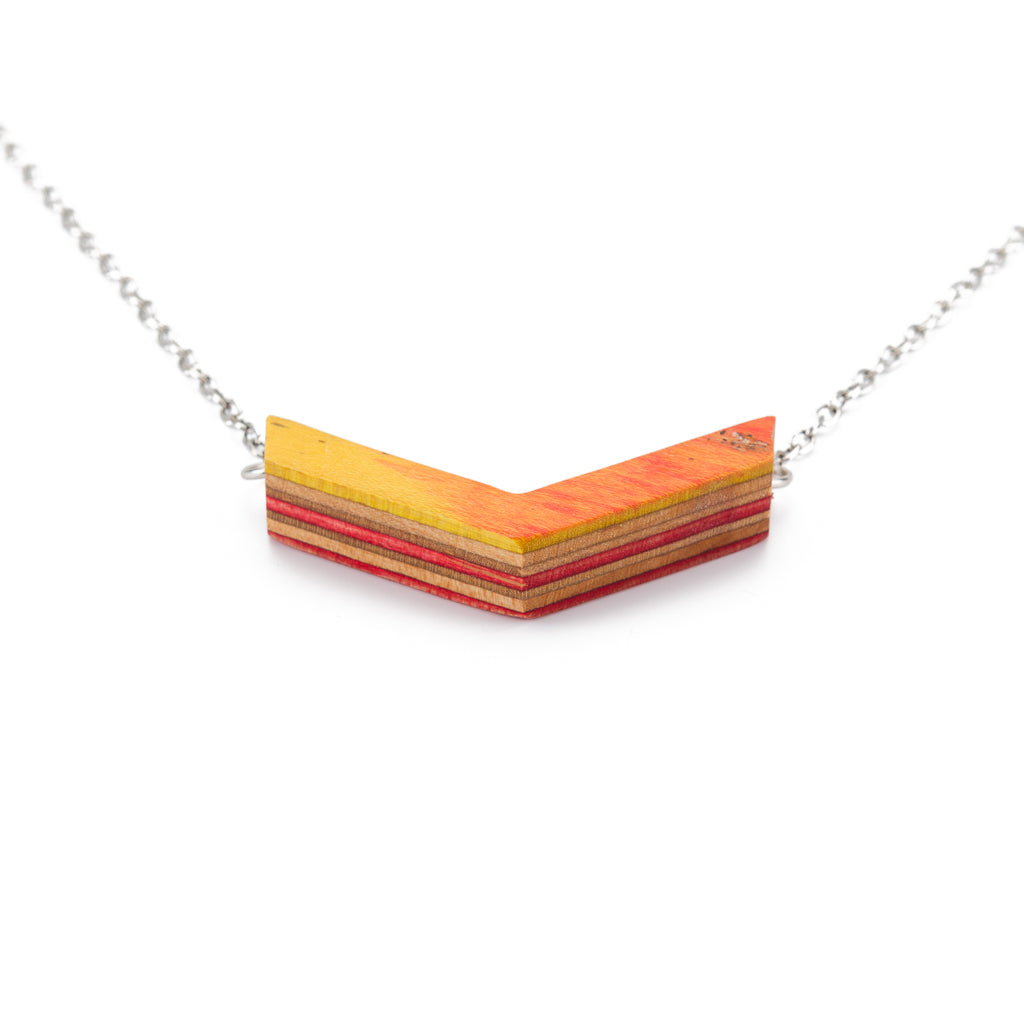 Arrow Recycled Skateboard Chain Necklace-1