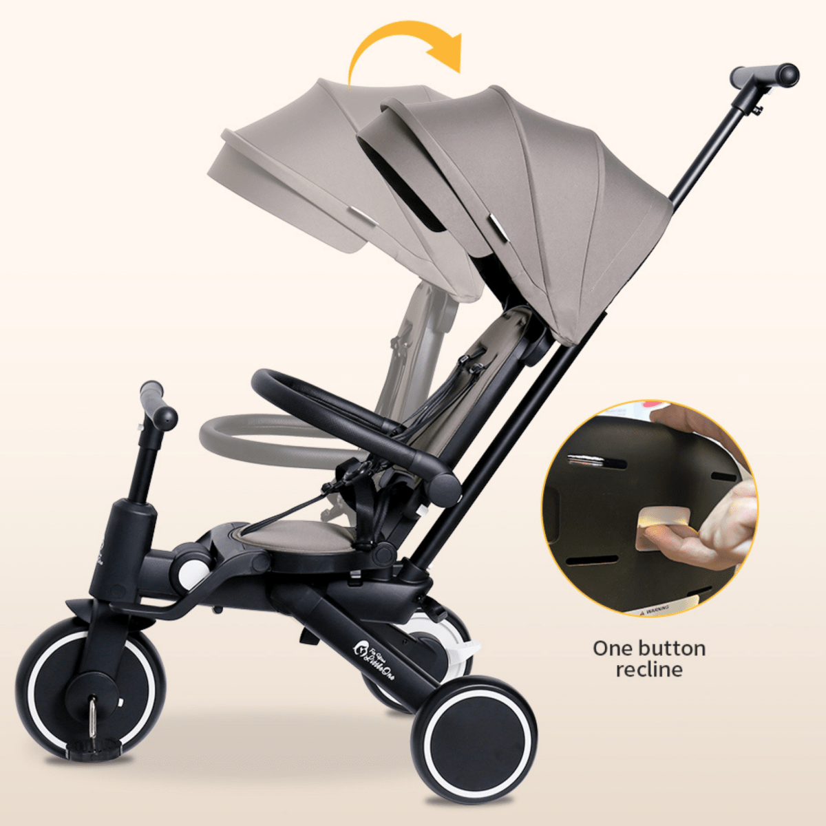 Foryourlittleone Xplor Plus 6 in 1 Foldable Trike - Pastel Pink (10m-4y)-3