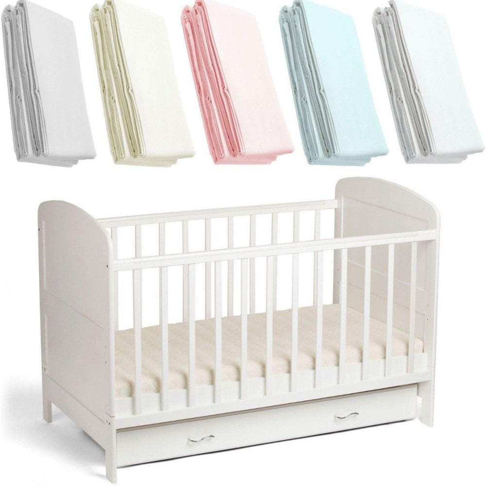 Toddler / Junior Fitted Sheet 100% Cotton 140x70cm - Pack Of 2-0