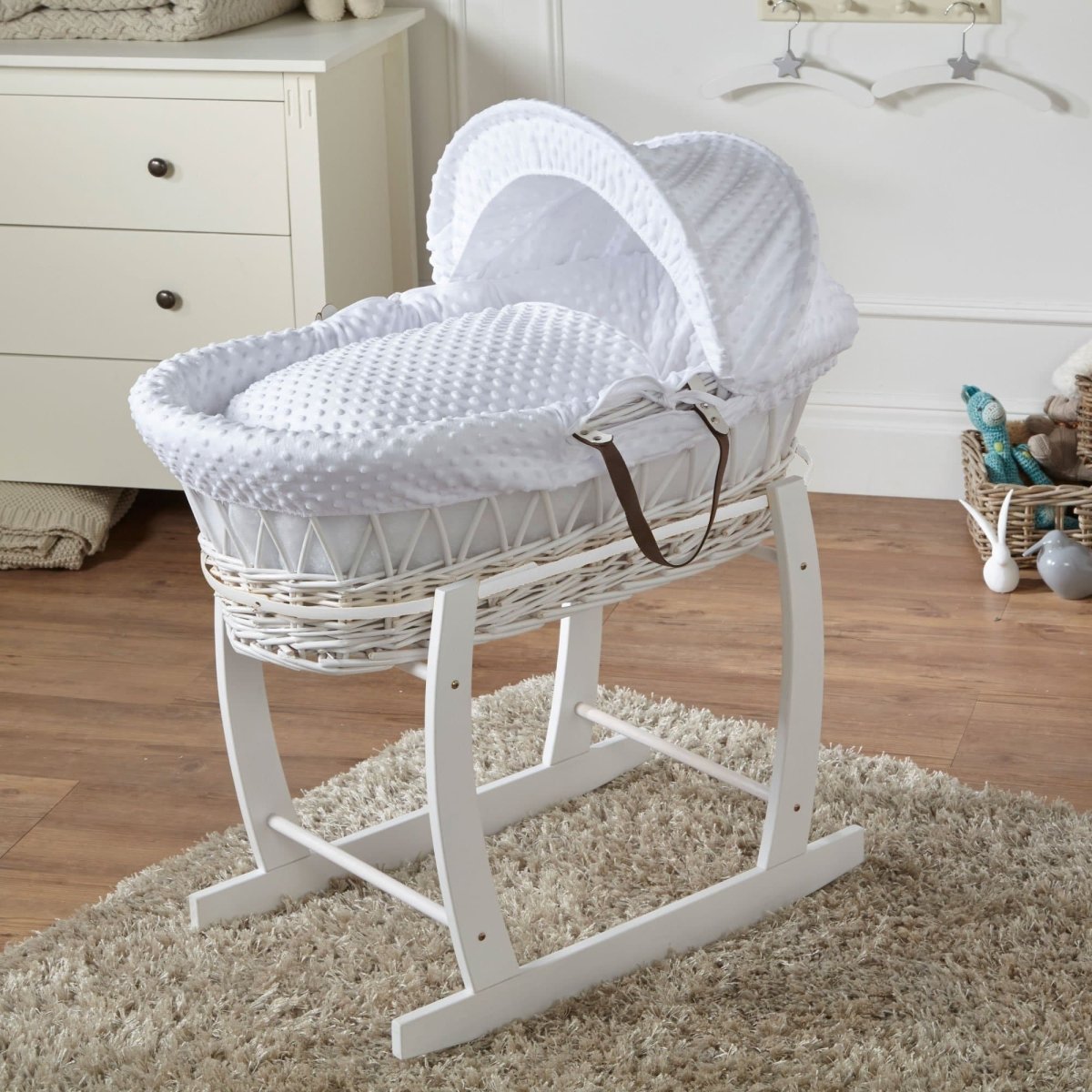 Wicker Baby Moses Basket With Stand-10