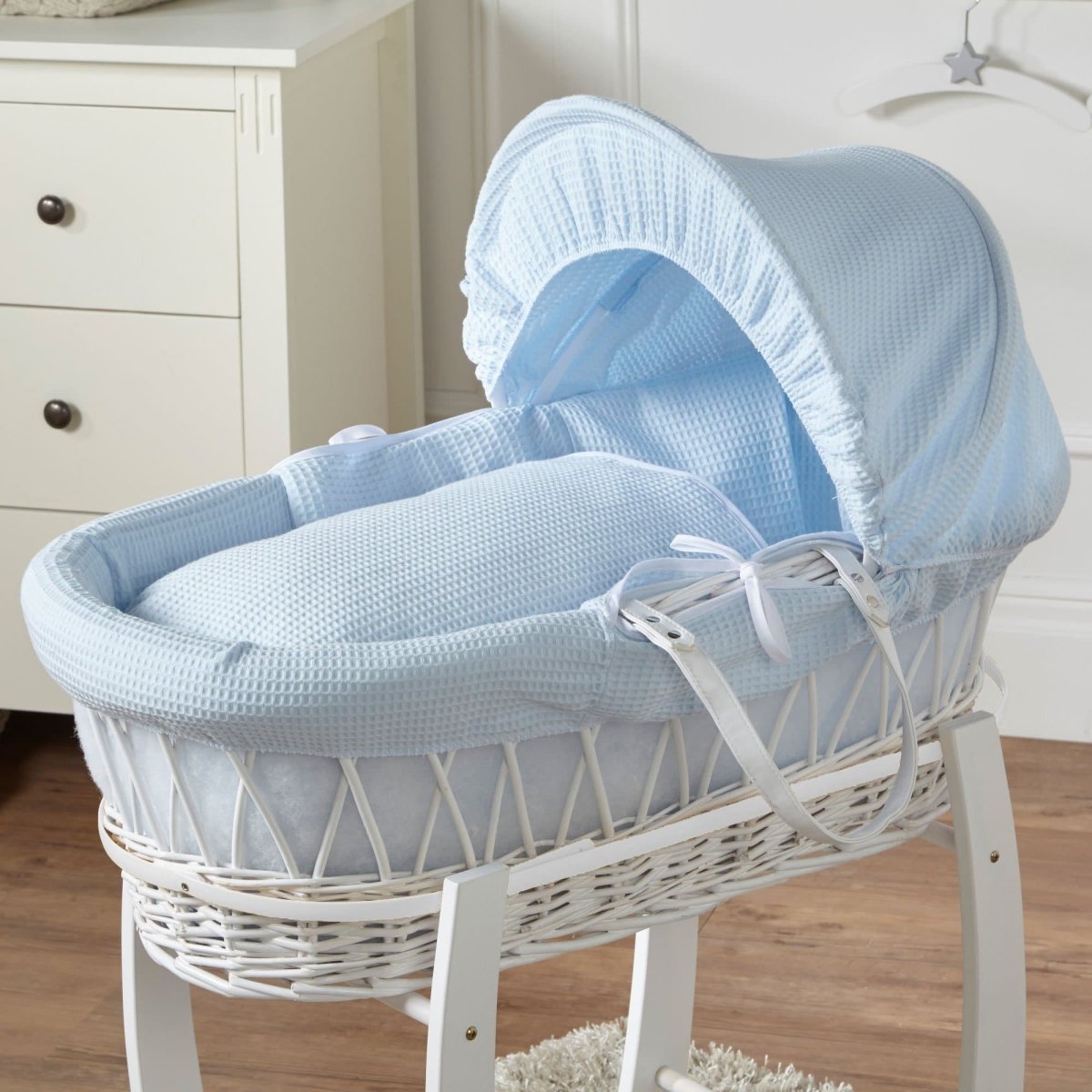 Wicker Moses Basket-No stand included.-6