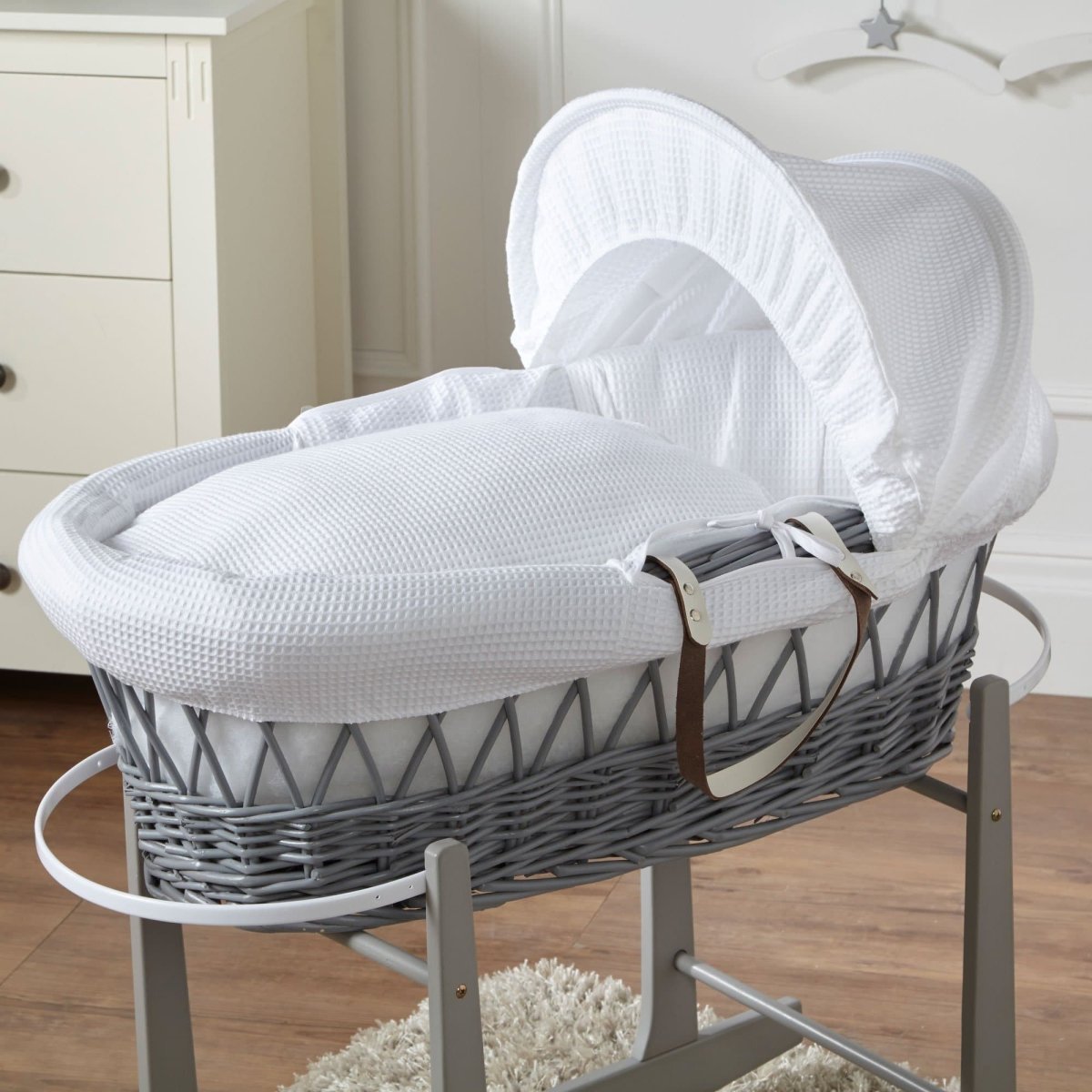 Wicker Moses Basket-No stand included.-15