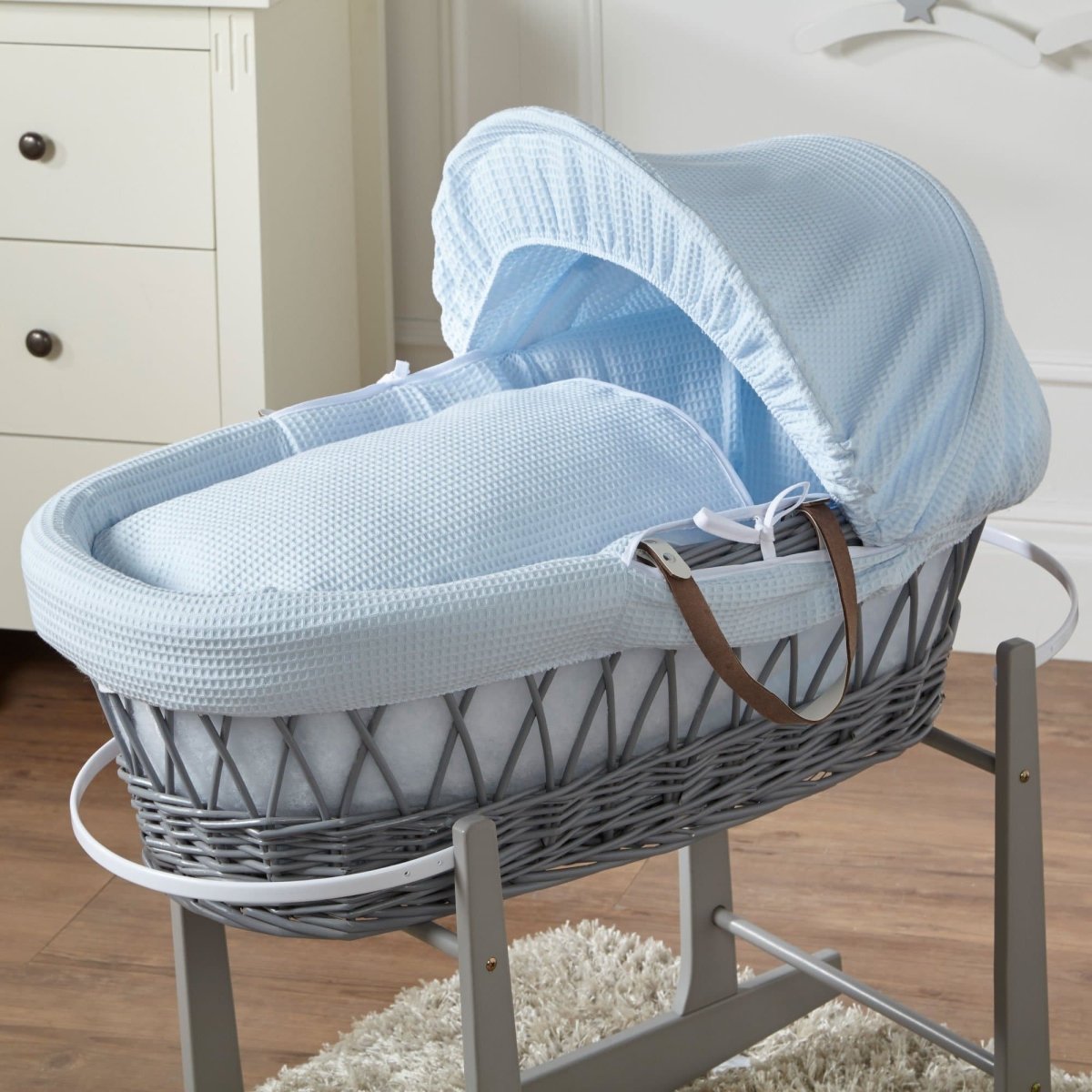 Wicker Moses Basket-No stand included.-16